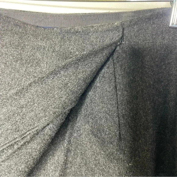 Ralph Lauren Wool Cashmere Wrap Midi Skirt Gray Size 8 - Picture 6 of 8
